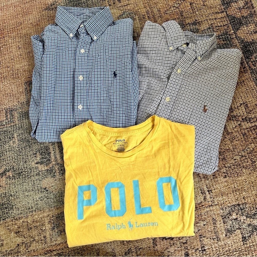 Mens Ralph Lauren Blue and Yellow Bundle sz L